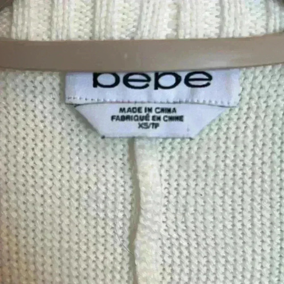bebe White long Cardigan  Sweater - Picture 2 of 9